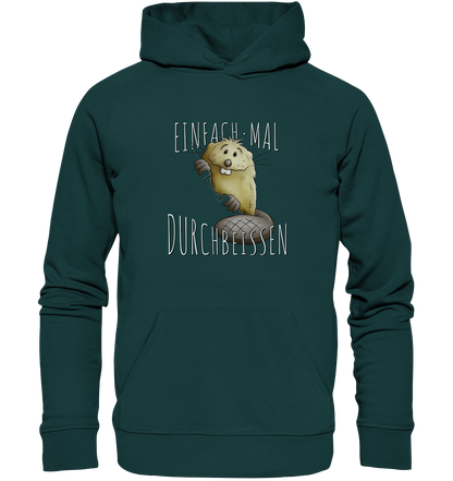 Einfach mal Durchbeissen Biber - Organic Hoodie