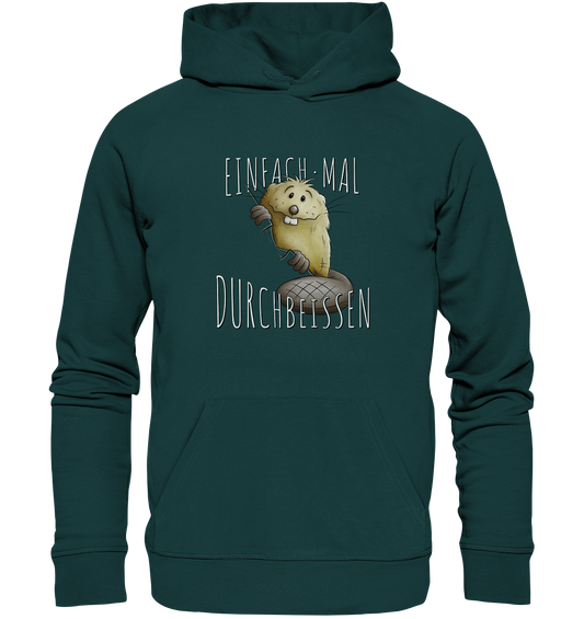 Einfach mal Durchbeissen Biber - Organic Hoodie