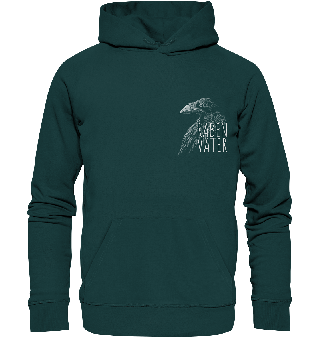 Rabenvater schwarzer Rabe Krähe - Organic Hoodie