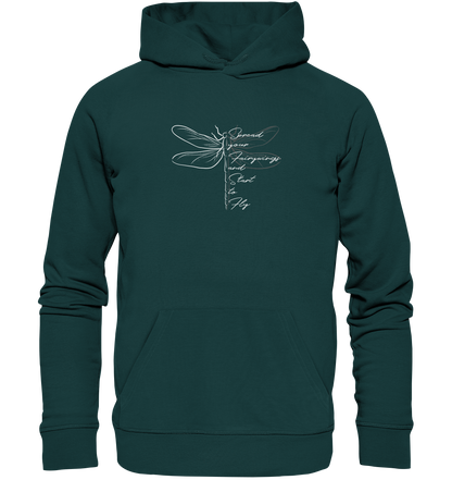 Breite die Flügel aus und flieg los | Libelle - Organic Hoodie