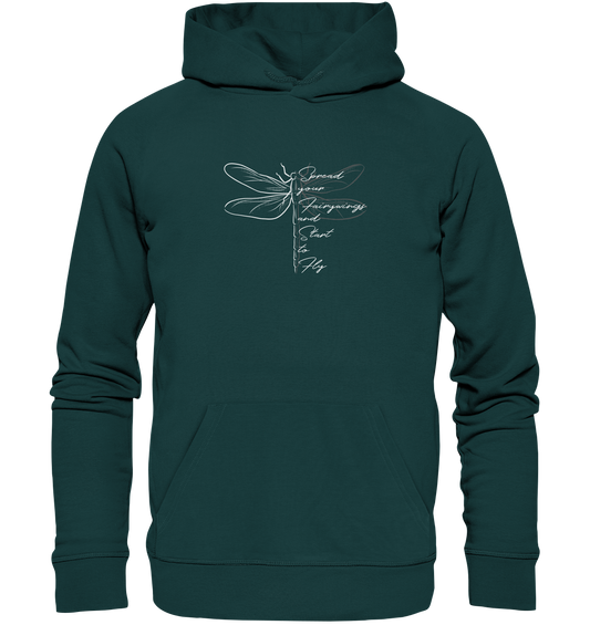 Breite die Flügel aus und flieg los | Libelle - Organic Hoodie