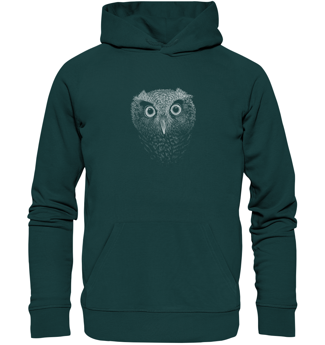 Eule Kritzelkunst Illustration - Organic Hoodie