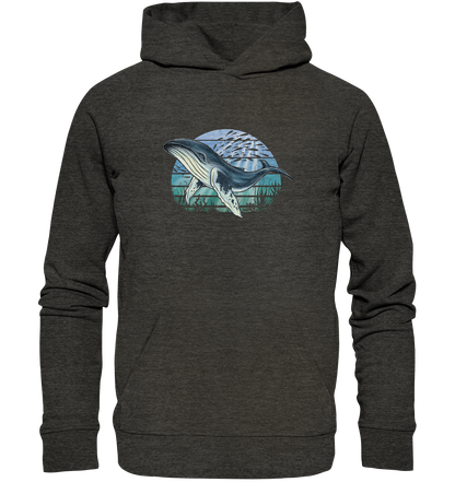 Retro Unterwasser Buckelwal - Organic Hoodie