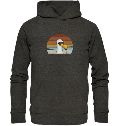 Cool lässige Retro Möwe - Organic Hoodie