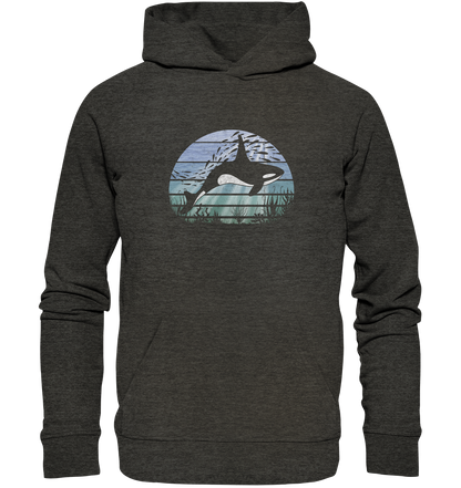 Retro Tiefsee Schwertwal Orca - Organic Hoodie
