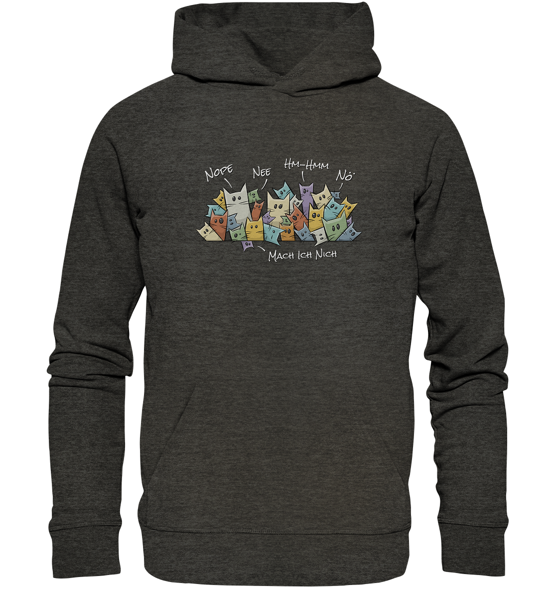 Nope, Nee, Nö Katzen - Organic Hoodie