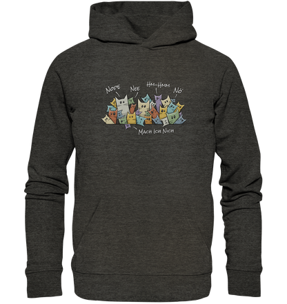 Nope, Nee, Nö Katzen - Organic Hoodie