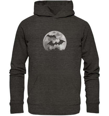 Fledermaus Silhouetten bei Vollmond - Organic Hoodie