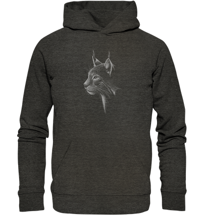 Luchs Kritzelkunst Wildkatze Illustration - Organic Hoodie