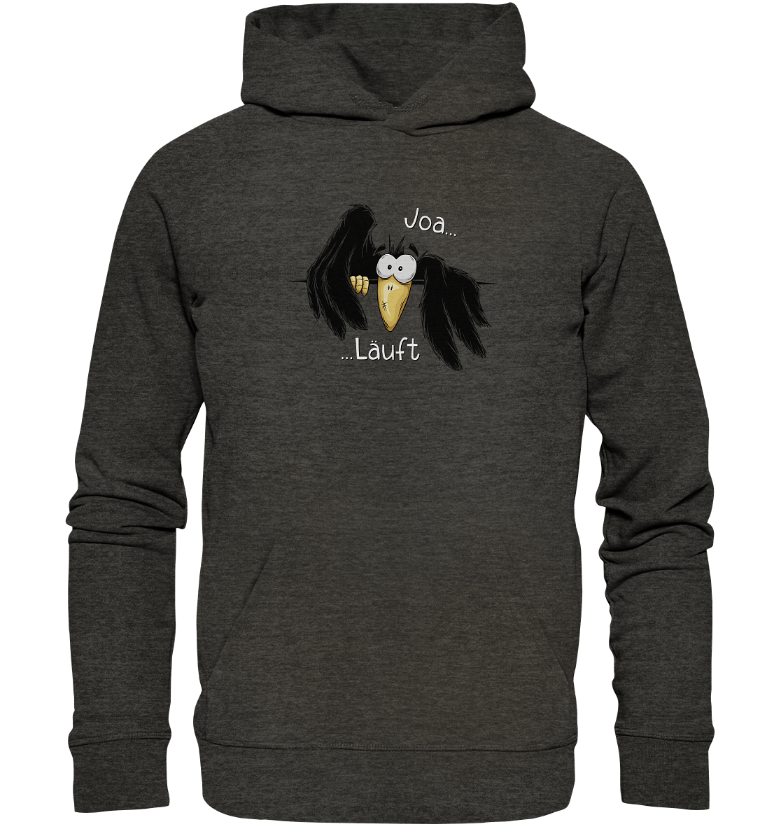 Joa Läuft Krähe gechillter Rabe - Organic Hoodie
