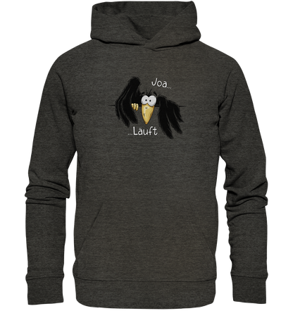 Joa Läuft Krähe gechillter Rabe - Organic Hoodie