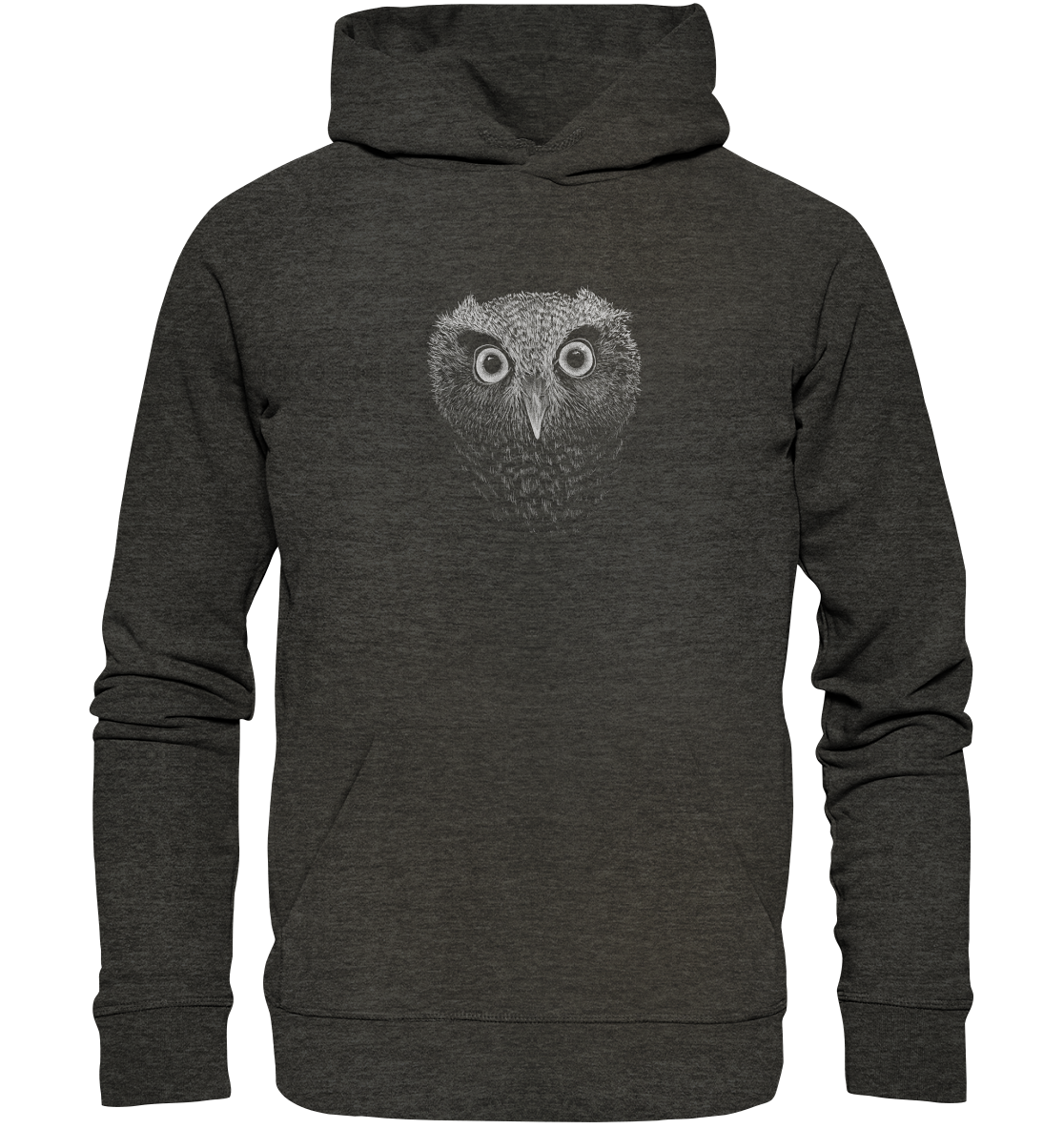 Eule Kritzelkunst Illustration - Organic Hoodie