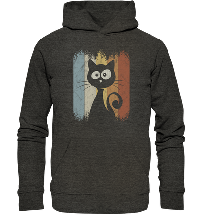 Retro Katze Silhouette - Organic Hoodie