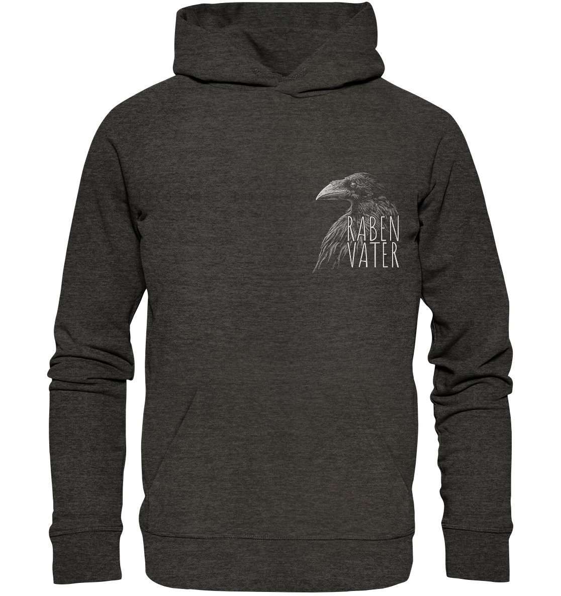 Rabenvater schwarzer Rabe Krähe - Organic Hoodie
