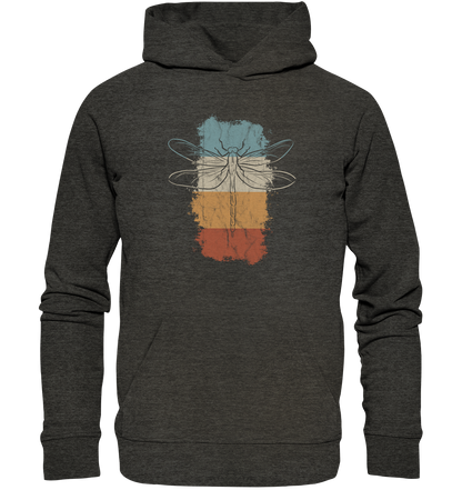 Retro Kunst Libelle | Vintage Dragonfly - Organic Hoodie