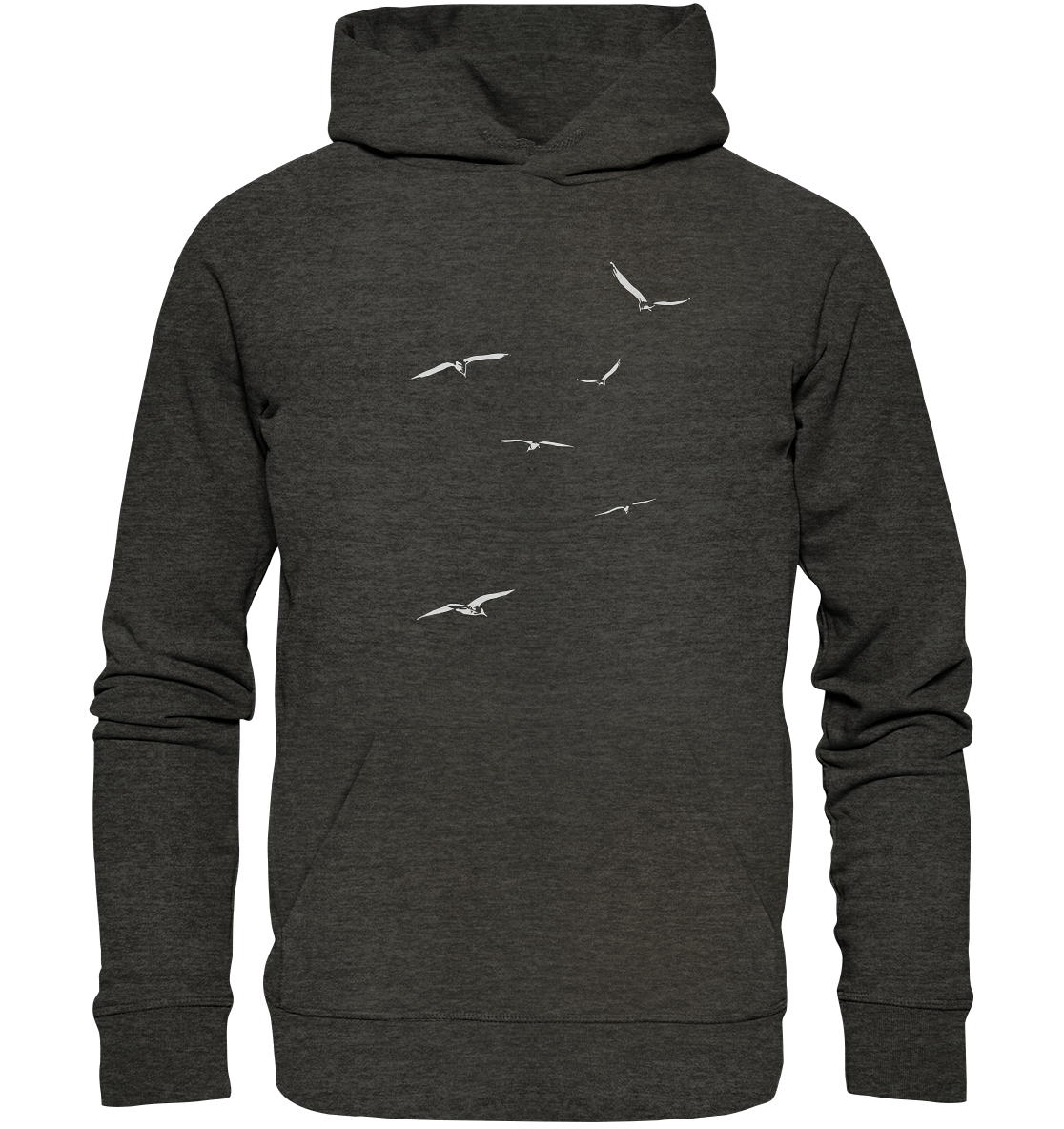 Vogelschwarm – Traum vom Fliegen - Organic Hoodie