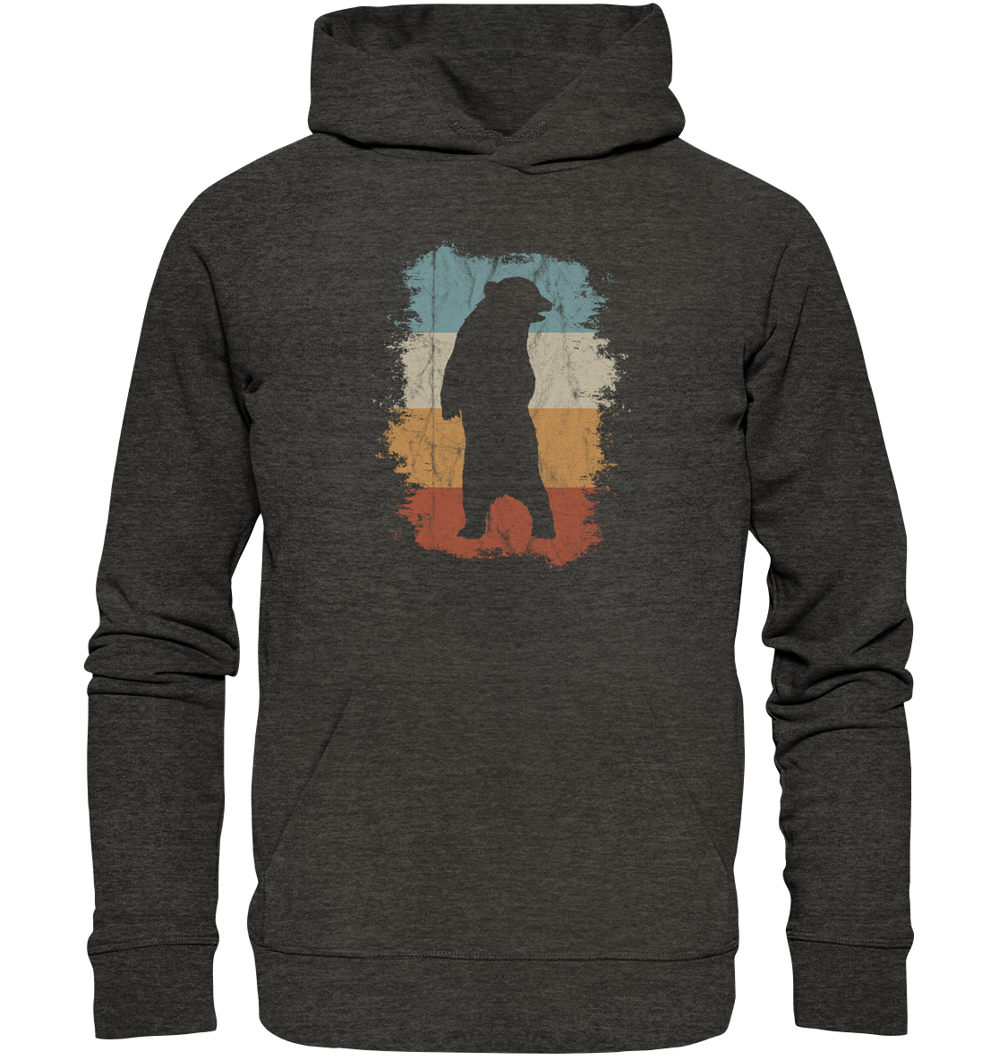 Retro Bären-Silhouette - Organic Hoodie