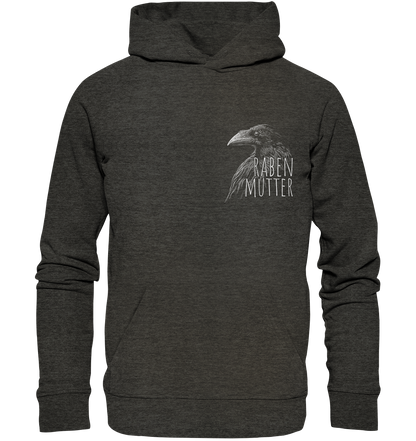 Rabenmutter schwarze Krähe Rabe - Organic Hoodie