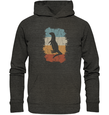 Retro Otter Fischotter Silhouette - Organic Hoodie