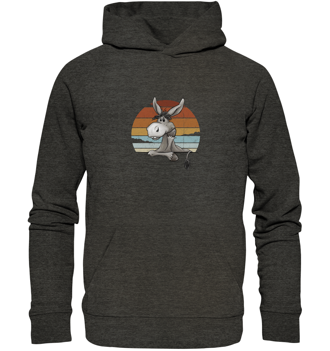 Lässiges Maultier Retro Esel - Organic Hoodie