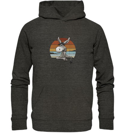Lässiges Maultier Retro Esel - Organic Hoodie
