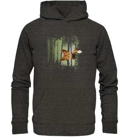 Fuchs im Zwielicht-Wald - Organic Hoodie