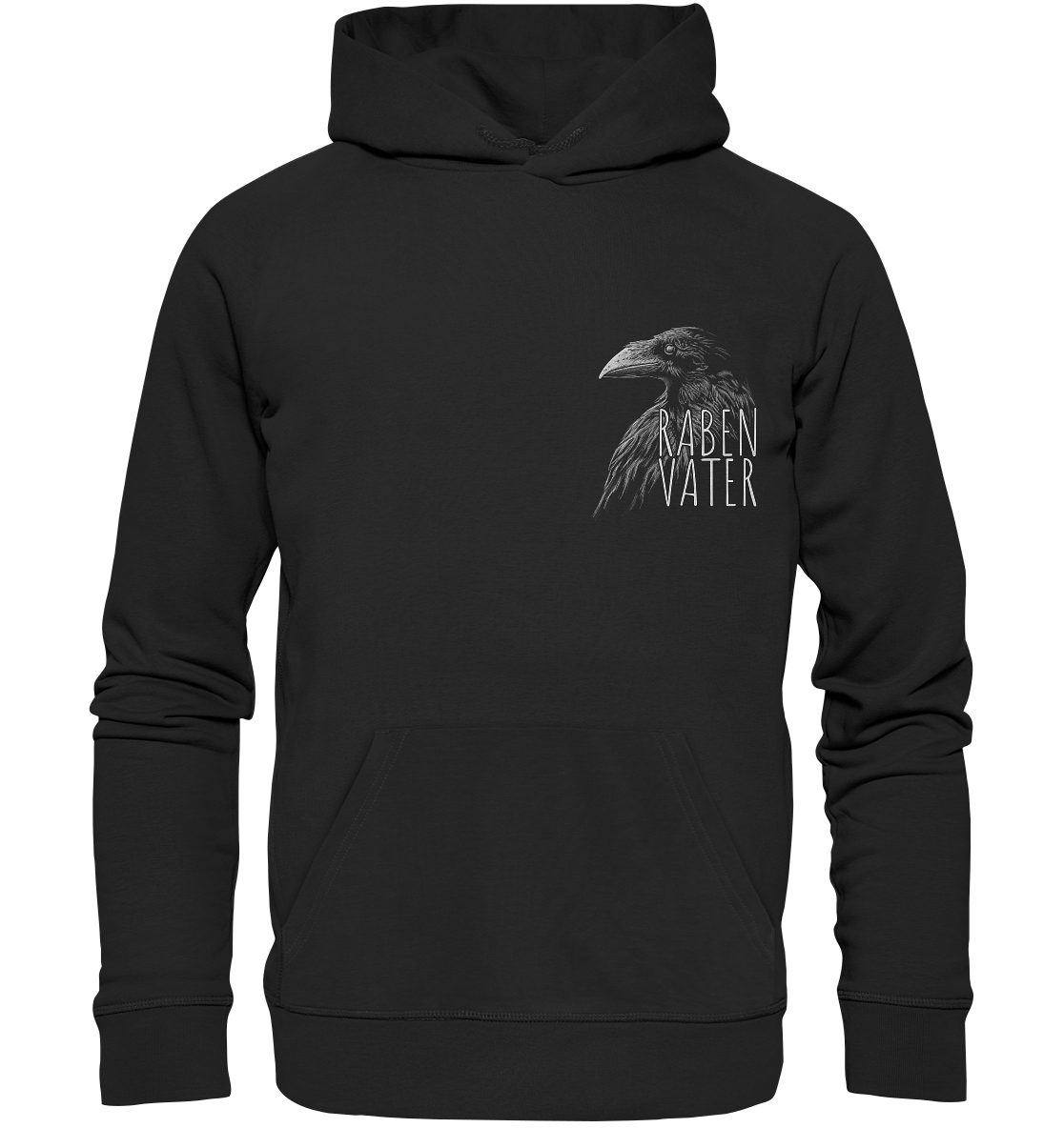 Rabenvater schwarzer Rabe Krähe - Organic Hoodie