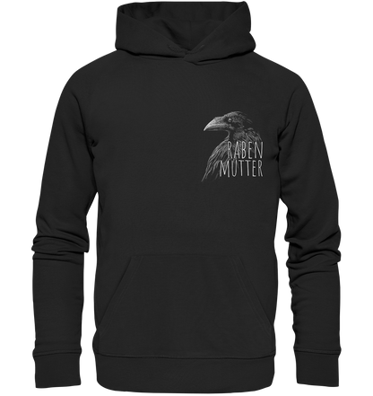 Rabenmutter schwarze Krähe Rabe - Organic Hoodie