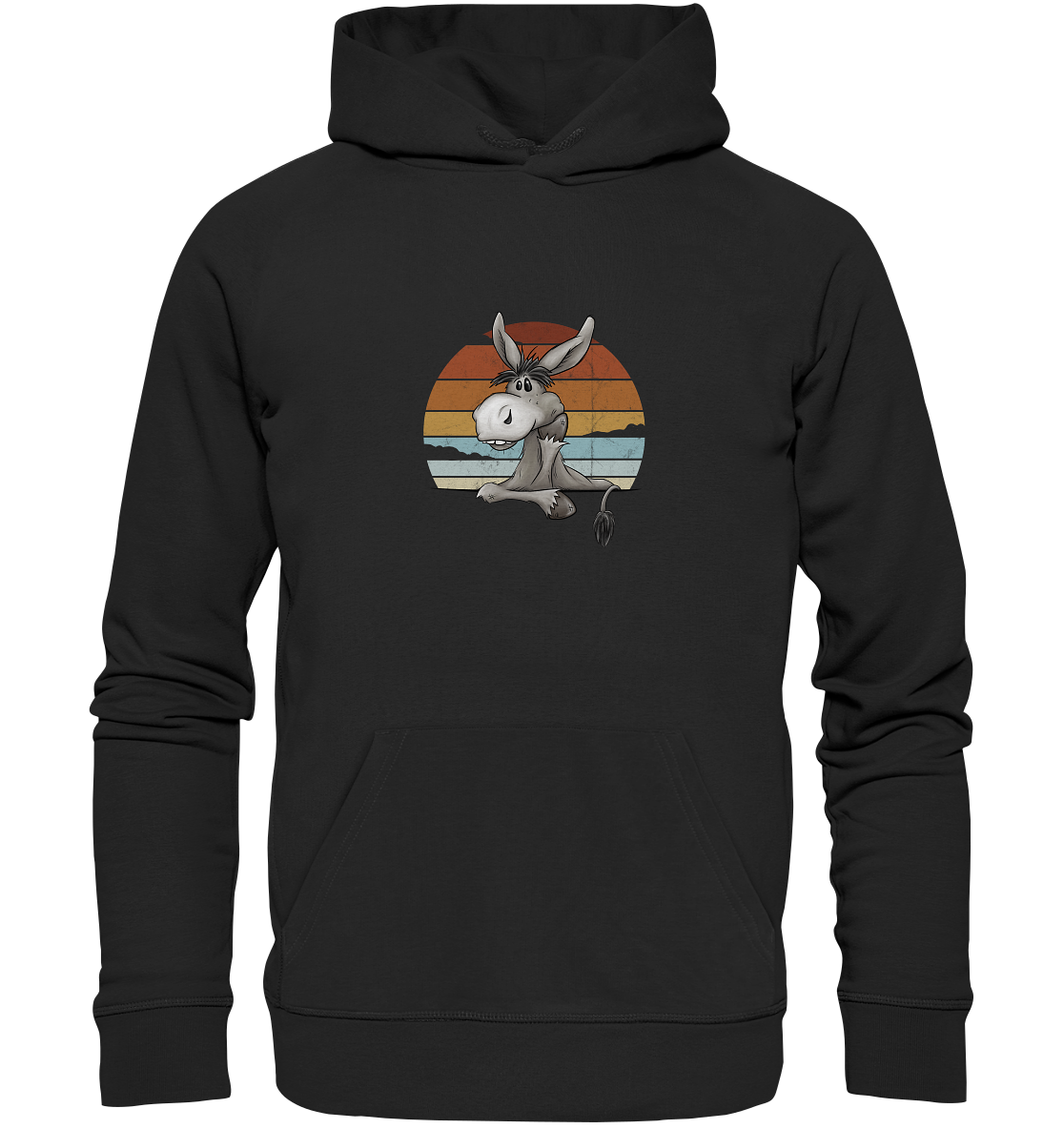 Lässiges Maultier Retro Esel - Organic Hoodie
