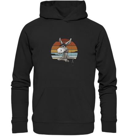 Lässiges Maultier Retro Esel - Organic Hoodie