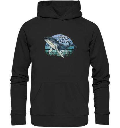 Retro Unterwasser Buckelwal - Organic Hoodie