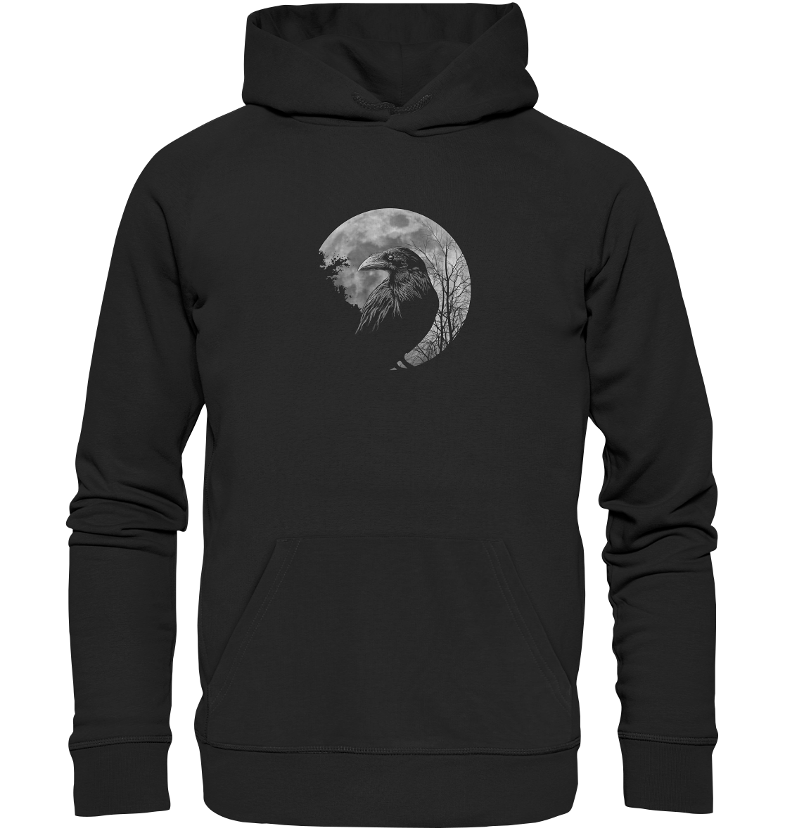 Vollmond-Rabe - Organic Hoodie