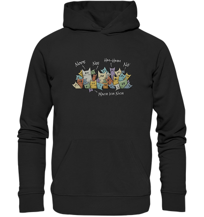 Nope, Nee, Nö Katzen - Organic Hoodie