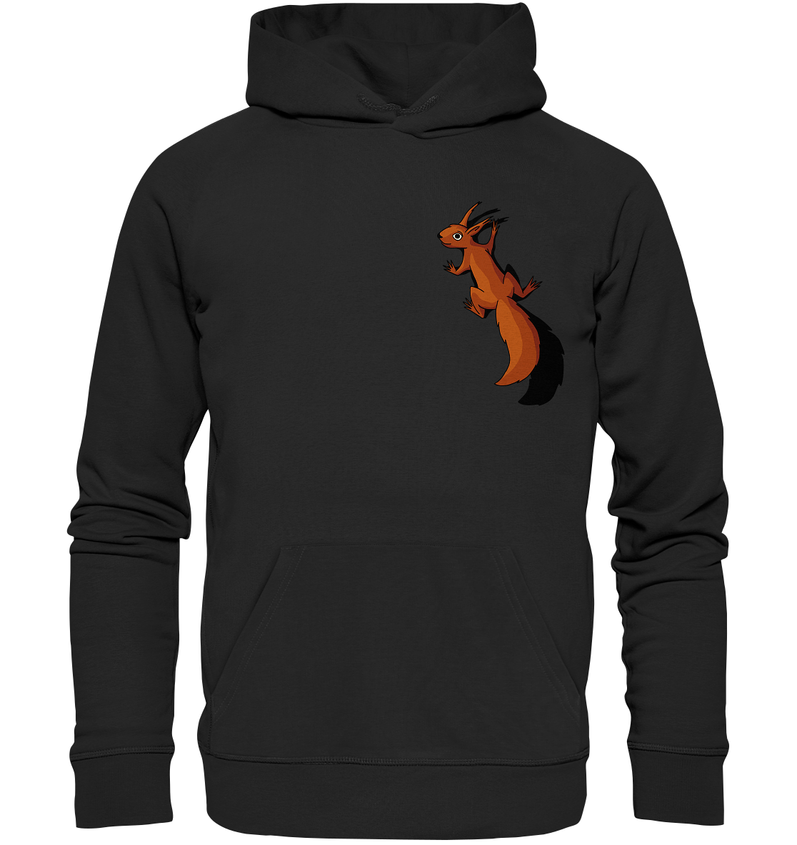 Süßes Eichhörnchen klettert - Organic Hoodie