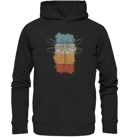 Retro Kunst Libelle | Vintage Dragonfly - Organic Hoodie