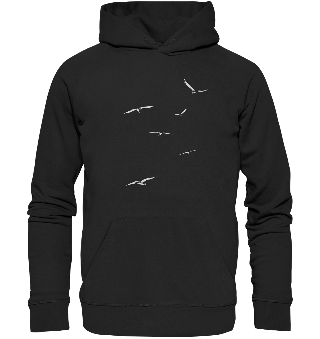 Vogelschwarm – Traum vom Fliegen - Organic Hoodie