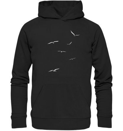 Vogelschwarm – Traum vom Fliegen - Organic Hoodie