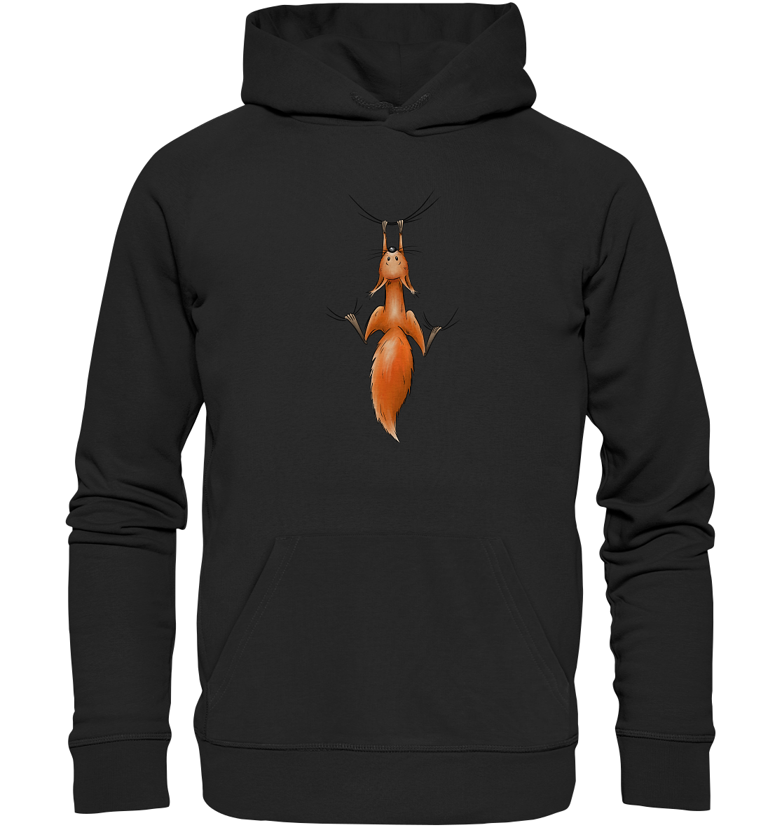 Rotes Eichhörnchen hängt ab - Organic Hoodie