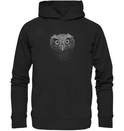 Eule Kritzelkunst Illustration - Organic Hoodie