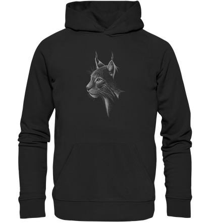 Luchs Kritzelkunst Wildkatze Illustration - Organic Hoodie