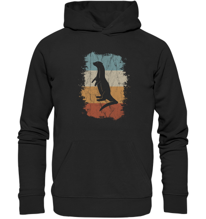 Retro Otter Fischotter Silhouette - Organic Hoodie