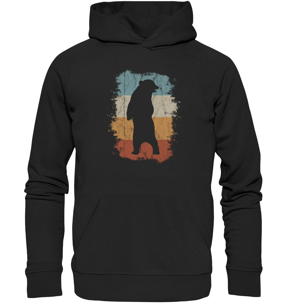 Retro Bären-Silhouette - Organic Hoodie