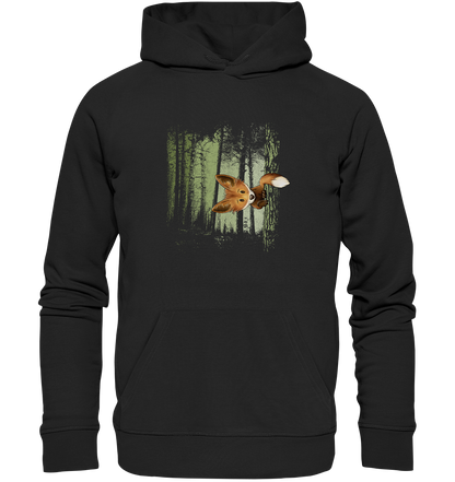 Fuchs im Zwielicht-Wald - Organic Hoodie