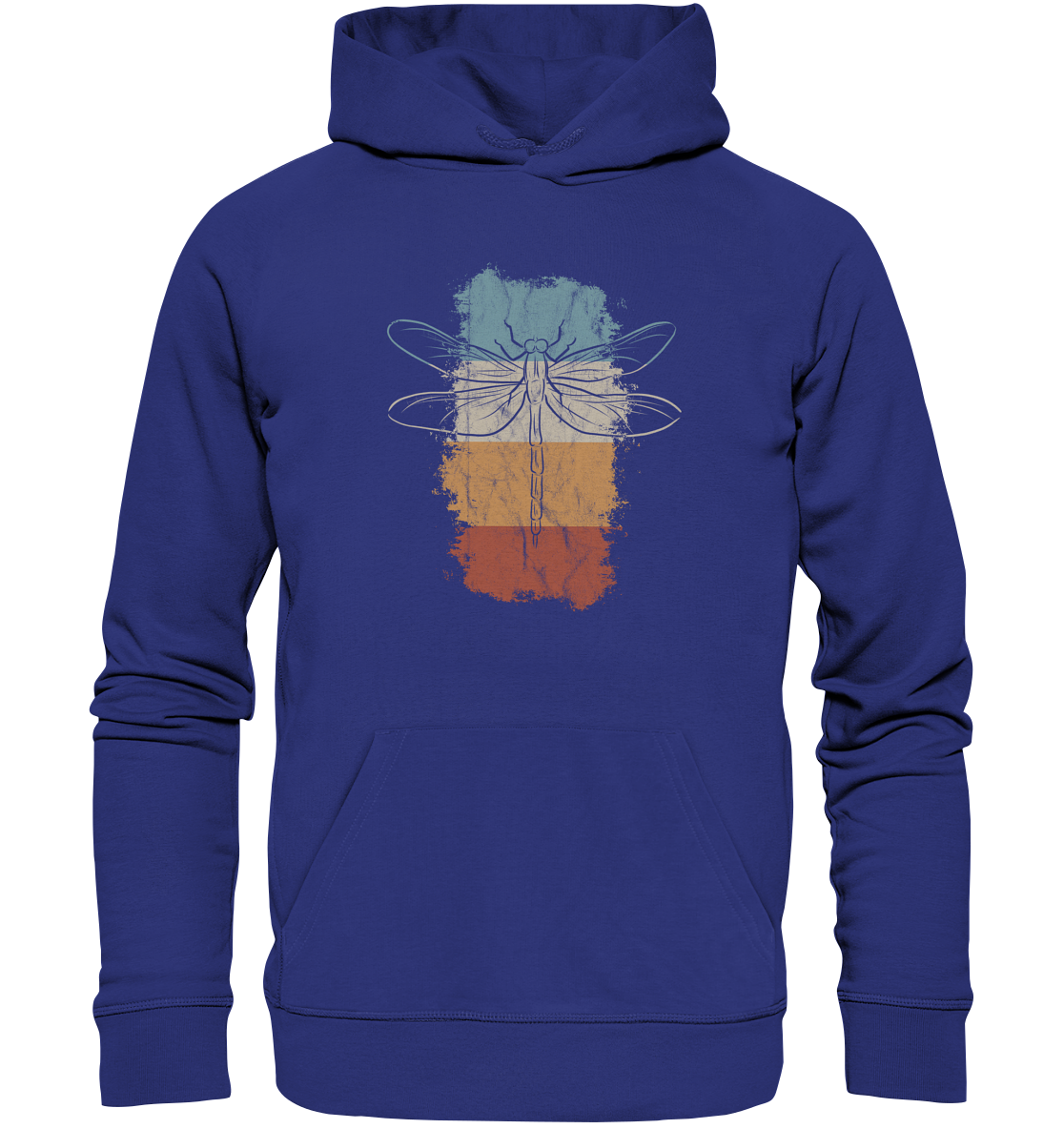 Retro Kunst Libelle | Vintage Dragonfly - Organic Hoodie
