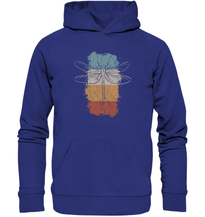 Retro Kunst Libelle | Vintage Dragonfly - Organic Hoodie