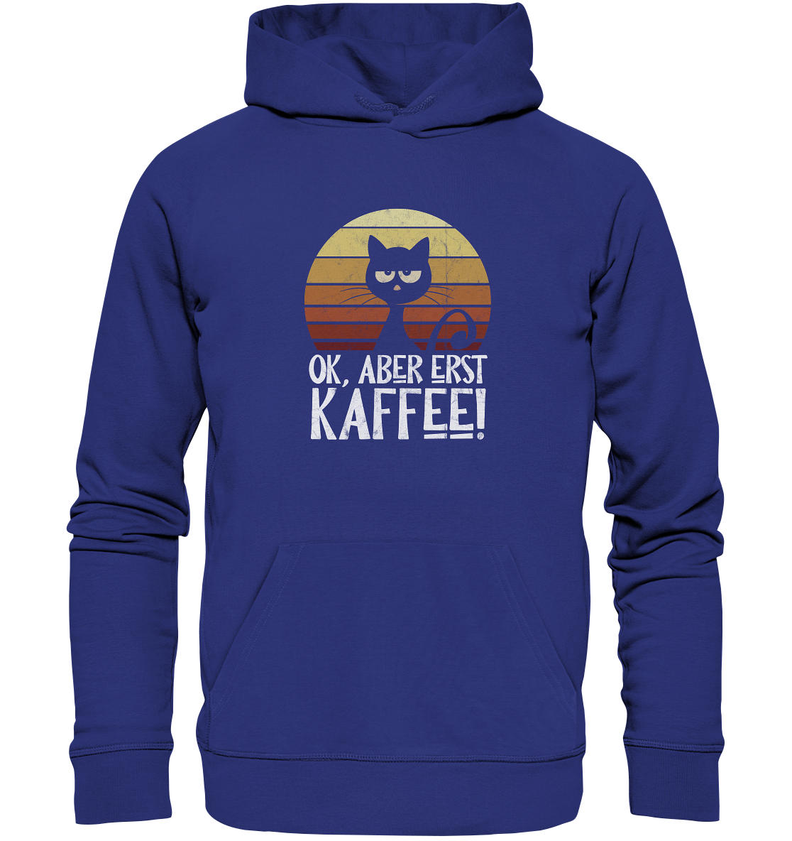 Ok, aber erst Kaffee | launische Katze - Organic Hoodie