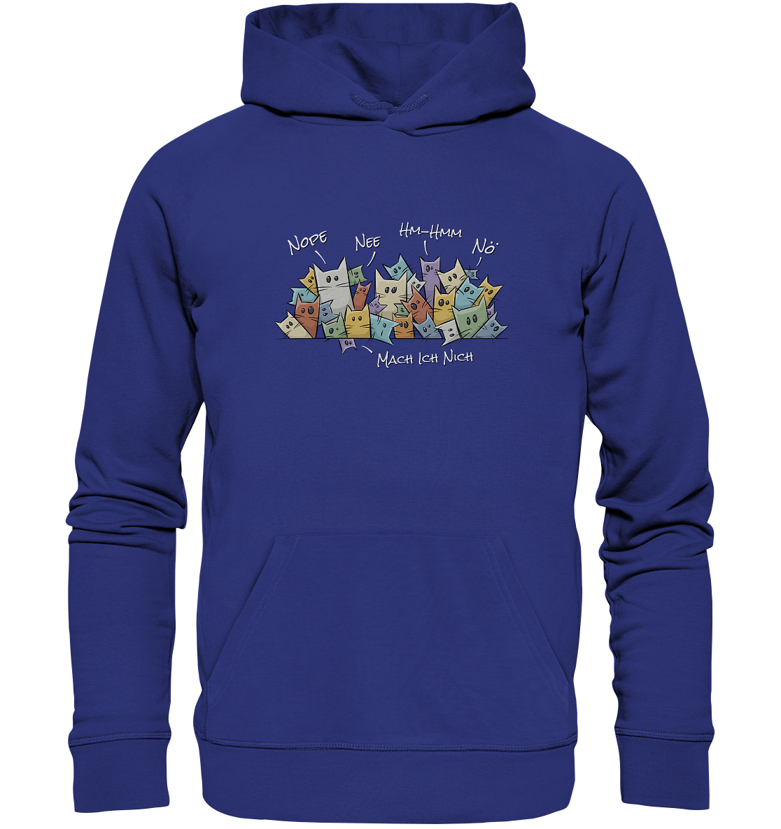 Nope, Nee, Nö Katzen - Organic Hoodie