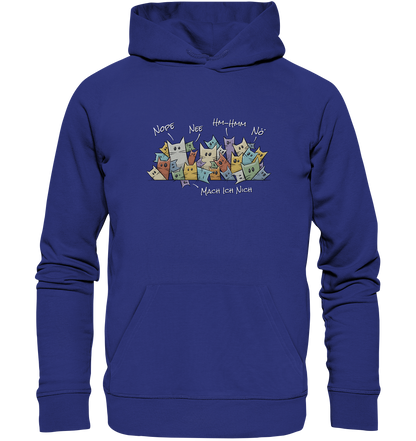 Nope, Nee, Nö Katzen - Organic Hoodie