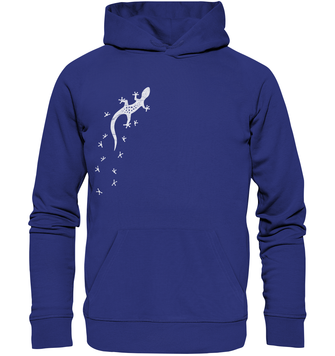Gecko Eidechse Silhouette hell - Organic Hoodie