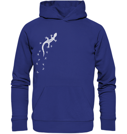 Gecko Eidechse Silhouette hell - Organic Hoodie